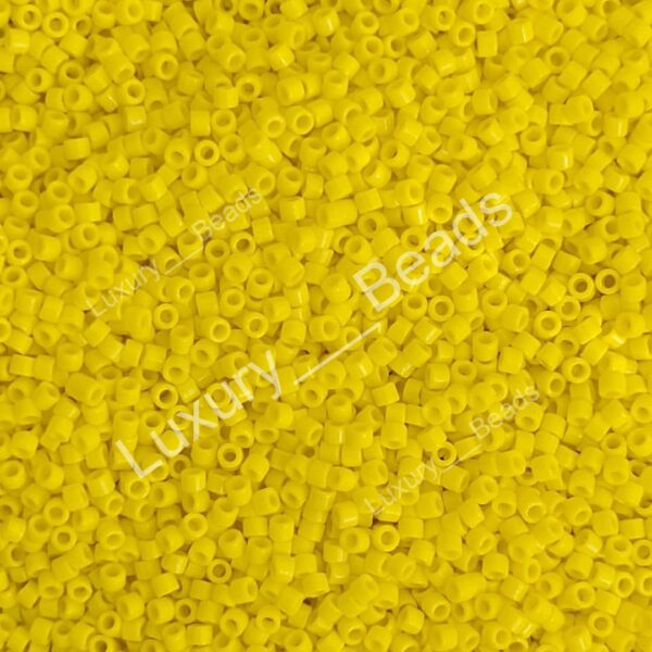 Японский бисер Miyuki Delica цилиндрический 11/0 DB-0721 Opaque Yellow